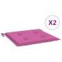 Gartenstuhlkissen 2 Stück rosa Stoff 40x40x3 cm von vidaXL, Kissen für Stühle und Sofas - Ref: Foro24-361026, Preis: 22,70 €,...