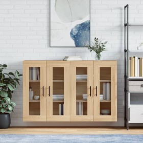 Wall cabinets 2 units engineered wood Sonoma oak by vidaXL, Sideboards - Ref: Foro24-3197964, Price: 170,82 €, Discount: %