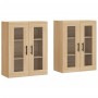 Armarios de pared 2 uds madera de ingeniería roble Sonoma de vidaXL, Aparadores - Ref: Foro24-3197964, Precio: 160,54 €, Desc...