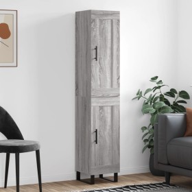 Aparador alto madera contrachapada gris Sonoma 34,5x34x180 cm de vidaXL, Aparadores - Ref: Foro24-3200479, Precio: 105,99 €, ...