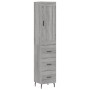 Aparador alto madera contrachapada gris Sonoma 34,5x34x180 cm de vidaXL, Aparadores - Ref: Foro24-3200215, Precio: 114,99 €, ...