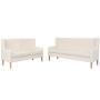 2-piece sofa set cream white fabric by vidaXL, Sofas - Ref: Foro24-274930, Price: 773,70 €, Discount: %