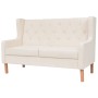 2-piece sofa set cream white fabric by vidaXL, Sofas - Ref: Foro24-274930, Price: 773,70 €, Discount: %