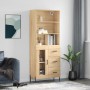 Aparador alto madera contrachapada color roble 69,5x34x180 cm de vidaXL, Aparadores - Ref: Foro24-3189520, Precio: 168,24 €, ...