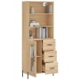 High oak-colored plywood sideboard 69.5x34x180 cm by vidaXL, Sideboards - Ref: Foro24-3189520, Price: 168,24 €, Discount: %