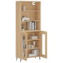 Tall plywood oak-colored highboard 69.5x34x180 cm by vidaXL, Sideboards - Ref: Foro24-3189336, Price: 152,84 €, Discount: %