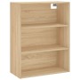 Tall plywood oak-colored highboard 69.5x34x180 cm by vidaXL, Sideboards - Ref: Foro24-3189336, Price: 152,84 €, Discount: %