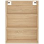 Tall plywood oak-colored highboard 69.5x34x180 cm by vidaXL, Sideboards - Ref: Foro24-3189336, Price: 152,84 €, Discount: %