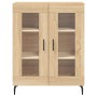 Tall plywood oak-colored highboard 69.5x34x180 cm by vidaXL, Sideboards - Ref: Foro24-3189336, Price: 152,84 €, Discount: %