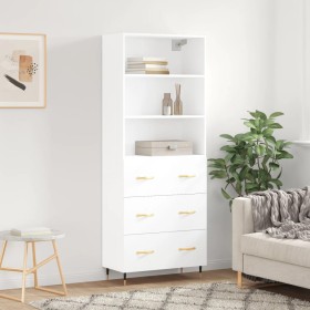 Aparador alto madera contrachapada blanco brillo 69,5x34x180 cm de vidaXL, Aparadores - Ref: Foro24-3189359, Precio: 146,99 €...