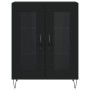 Tall black plywood sideboard 69.5x34x180 cm by vidaXL, Sideboards - Ref: Foro24-3189310, Price: 147,29 €, Discount: %