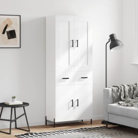 High glossy white plywood sideboard 69.5x34x180 cm by vidaXL, Sideboards - Ref: Foro24-3199883, Price: 171,99 €, Discount: %