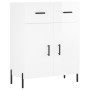 Aparador alto madera contrachapada blanco brillo 69,5x34x180 cm de vidaXL, Aparadores - Ref: Foro24-3199883, Precio: 171,57 €...