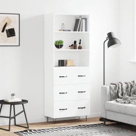 Tall white plywood sideboard 69.5x34x180 cm by vidaXL, Sideboards - Ref: Foro24-3189373, Price: 154,99 €, Discount: %