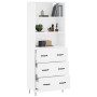 Aparador alto madera contrachapada blanco 69,5x34x180 cm de vidaXL, Aparadores - Ref: Foro24-3189373, Precio: 155,21 €, Descu...