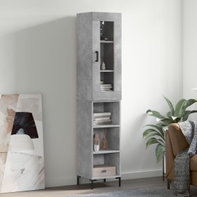 Concrete gray plywood sideboard 34.5x34x180 cm by vidaXL, Sideboards - Ref: Foro24-3199365, Price: 89,72 €, Discount: %