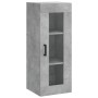 Aparador de madera contrachapada gris hormigón 34,5x34x180 cm de vidaXL, Aparadores - Ref: Foro24-3199365, Precio: 89,72 €, D...