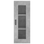 Aparador de madera contrachapada gris hormigón 34,5x34x180 cm de vidaXL, Aparadores - Ref: Foro24-3199365, Precio: 89,72 €, D...