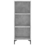 Aparador de madera contrachapada gris hormigón 34,5x34x180 cm de vidaXL, Aparadores - Ref: Foro24-3199365, Precio: 89,72 €, D...