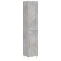 Aparador de madera contrachapada gris hormigón 34,5x34x180 cm de vidaXL, Aparadores - Ref: Foro24-3200445, Precio: 94,99 €, D...