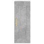 Aparador de madera contrachapada gris hormigón 34,5x34x180 cm de vidaXL, Aparadores - Ref: Foro24-3200445, Precio: 94,86 €, D...