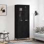 Aparador alto madera contrachapada negro 69,5x34x180 cm de vidaXL, Aparadores - Ref: Foro24-3198346, Precio: 168,99 €, Descue...