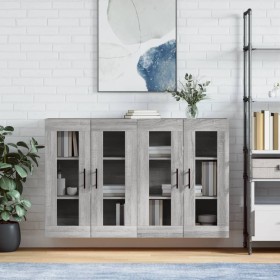 Wall cabinets 2 pcs Sonoma gray engineered wood by vidaXL, Sideboards - Ref: Foro24-3197967, Price: 175,99 €, Discount: %