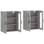 Armarios de pared 2 uds madera de ingeniería gris Sonoma de vidaXL, Aparadores - Ref: Foro24-3197967, Precio: 164,67 €, Descu...