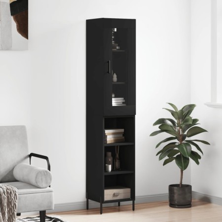 Black plywood sideboard 34.5x34x180 cm by vidaXL, Sideboards - Ref: Foro24-3199370, Price: 95,46 €, Discount: %