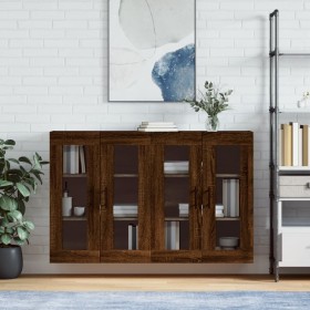 Wall cabinets 2 pcs oak brown engineered wood by vidaXL, Sideboards - Ref: Foro24-3197968, Price: 175,73 €, Discount: %