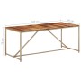 Mesa de comedor de madera maciza de sheesham 180x90x76 cm de vidaXL, Mesas de cocina y de comedor - Ref: Foro24-286335, Preci...