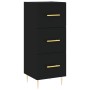 Black plywood sideboard 34.5x34x180 cm by vidaXL, Sideboards - Ref: Foro24-3200186, Price: 115,99 €, Discount: %