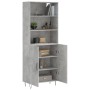 Concrete gray plywood tall sideboard 69.5x34x180 cm by vidaXL, Sideboards - Ref: Foro24-3189249, Price: 127,53 €, Discount: %