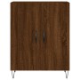 Aparador alto madera contrachapada marrón roble 69,5x34x180 cm de vidaXL, Aparadores - Ref: Foro24-3189252, Precio: 133,14 €,...