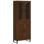 Aparador alto madera contrachapada marrón roble 69,5x34x180 cm de vidaXL, Aparadores - Ref: Foro24-3198368, Precio: 164,08 €,...