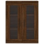 Aparador alto madera contrachapada marrón roble 69,5x34x180 cm de vidaXL, Aparadores - Ref: Foro24-3198368, Precio: 164,08 €,...