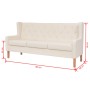 Conjunto de sofás 2 piezas tela blanco crema de vidaXL, Sofás - Ref: Foro24-274929, Precio: 647,02 €, Descuento: %