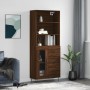 Tall oak brown plywood sideboard 69.5x34x180 cm by vidaXL, Sideboards - Ref: Foro24-3189508, Price: 152,00 €, Discount: %