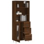 Tall oak brown plywood sideboard 69.5x34x180 cm by vidaXL, Sideboards - Ref: Foro24-3189508, Price: 152,00 €, Discount: %