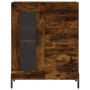 Aparador alto madera contrachapada roble ahumado 69,5x34x180 cm de vidaXL, Aparadores - Ref: Foro24-3189522, Precio: 161,89 €...