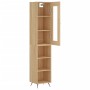 Aparador de madera contrachapada roble Sonoma 34,5x34x180 cm de vidaXL, Aparadores - Ref: Foro24-3199340, Precio: 88,52 €, De...