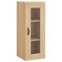 Aparador de madera contrachapada roble Sonoma 34,5x34x180 cm de vidaXL, Aparadores - Ref: Foro24-3199340, Precio: 88,52 €, De...