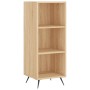 Aparador de madera contrachapada roble Sonoma 34,5x34x180 cm de vidaXL, Aparadores - Ref: Foro24-3199340, Precio: 88,52 €, De...