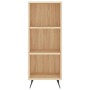 Aparador de madera contrachapada roble Sonoma 34,5x34x180 cm de vidaXL, Aparadores - Ref: Foro24-3199340, Precio: 88,52 €, De...