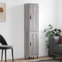 Tall Sonoma gray plywood sideboard 34.5x34x180 cm by vidaXL, Sideboards - Ref: Foro24-3200471, Price: 101,94 €, Discount: %