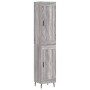 Tall Sonoma gray plywood sideboard 34.5x34x180 cm by vidaXL, Sideboards - Ref: Foro24-3200471, Price: 102,99 €, Discount: %