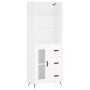 Aparador alto madera contrachapada blanco 69,5x34x180 cm de vidaXL, Aparadores - Ref: Foro24-3189477, Precio: 155,99 €, Descu...