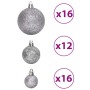 Christmas balls 100 units gray 3 / 4 / 6 cm by vidaXL, Festive decorations - Ref: Foro24-356100, Price: 24,21 €, Discount: %