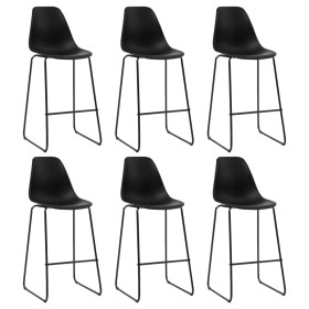 Kitchen stools 6 units black plastic by vidaXL, Kitchen stools - Ref: Foro24-279654, Price: 330,15 €, Discount: %