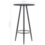 High table and stools set 3 pieces black plastic by vidaXL, Furniture sets for kitchens and dining rooms - Ref: Foro24-279714...